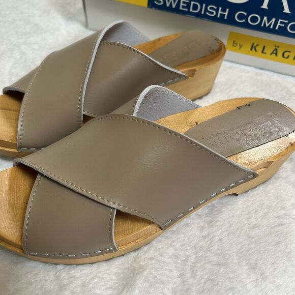 Bjork Swedish Comfort Sandals Shoes Beige Leather Upper size EU 37 US 6.5 - Picture 2 of 4